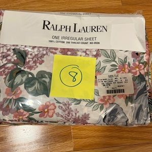 Ralph Lauren - “ Allison” Cottage Rose Floral Queen size irregular sheet…